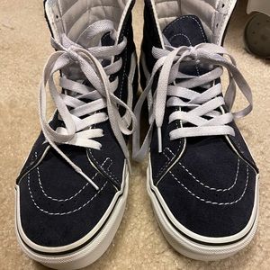 Navy Blue and White Vans